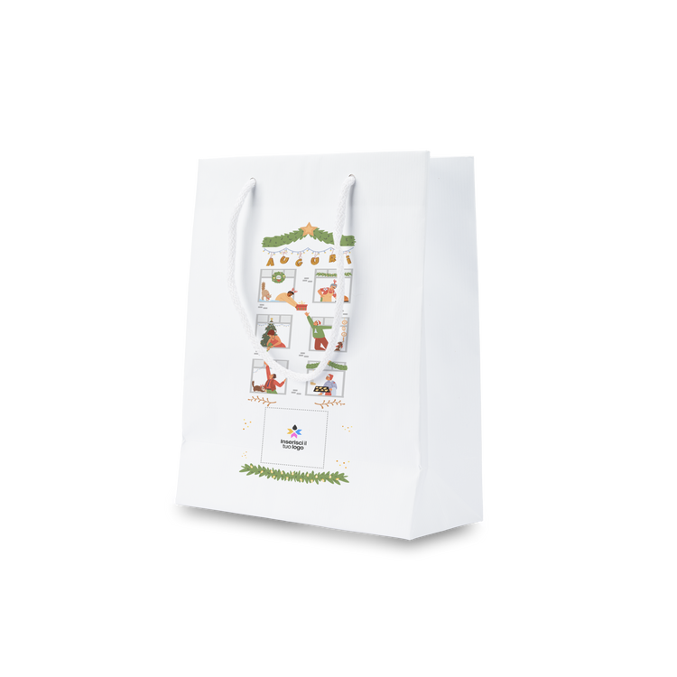 Shoppre in carta Lux sealing bianco Natale- Printcentral - - -