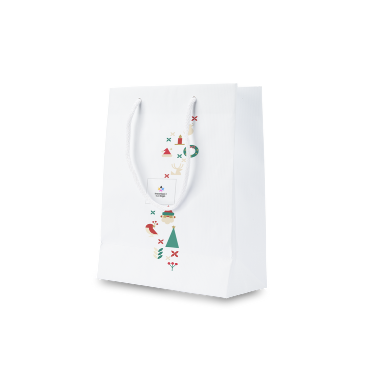 Shoppre in carta Lux sealing bianco Natale- Printcentral - - -