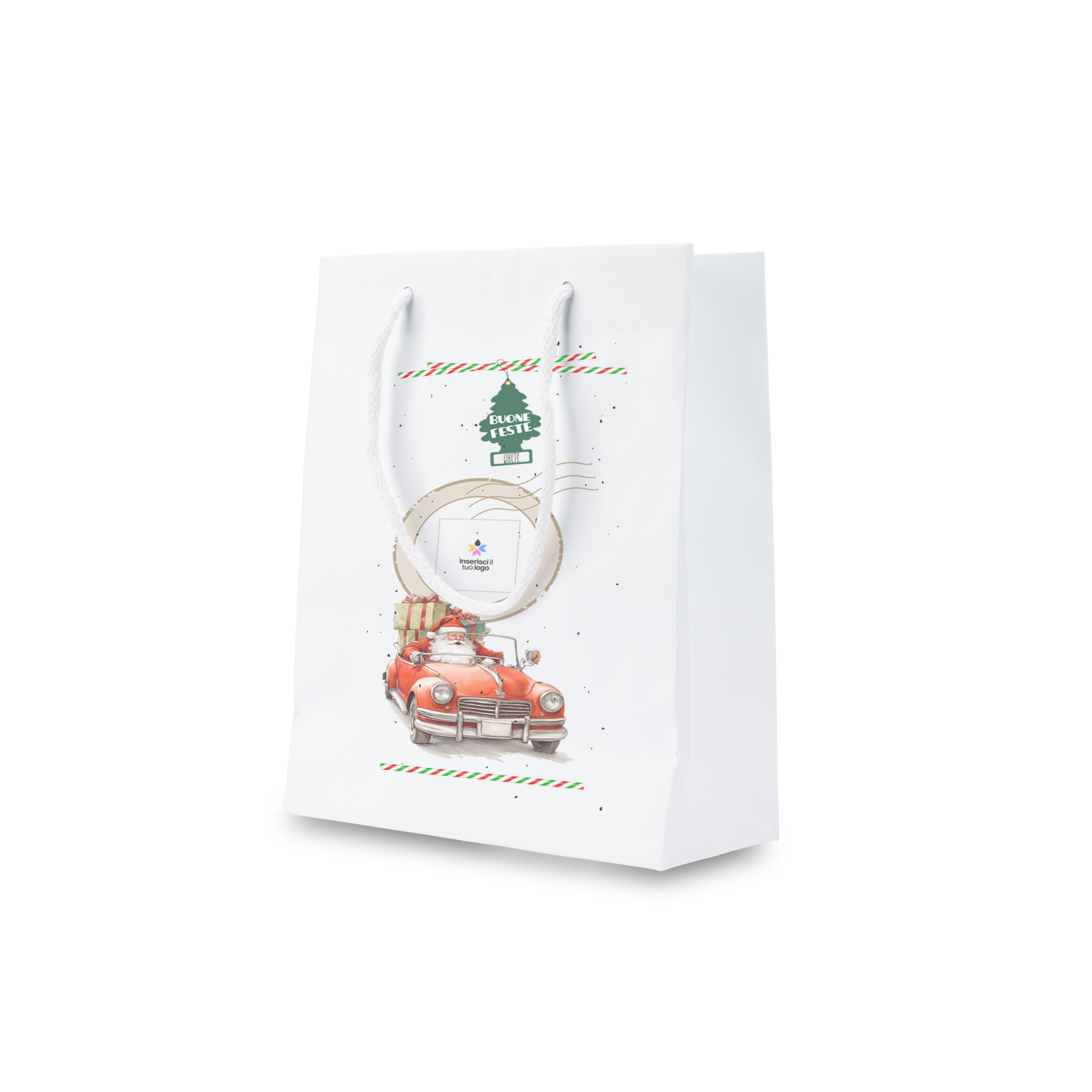 Shoppre in carta Lux sealing bianco Natale- Printcentral - - -