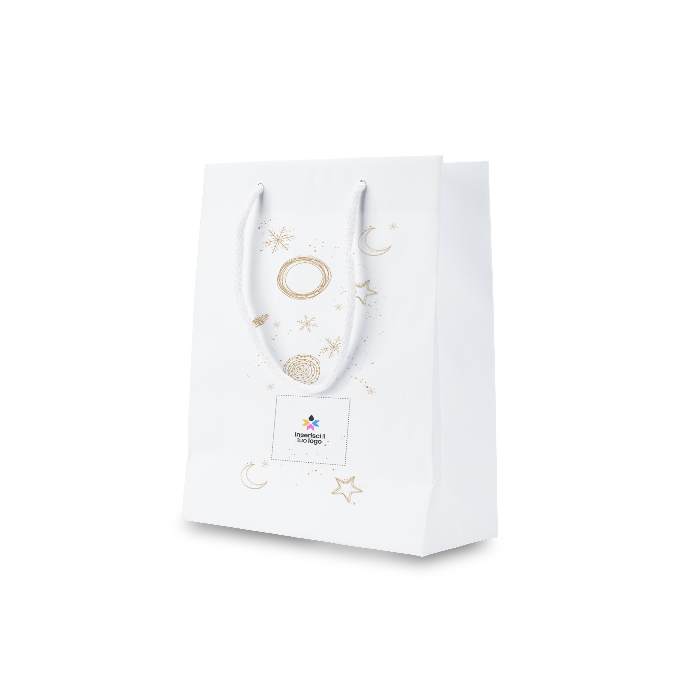 Shoppre in carta Lux sealing bianco Natale- Printcentral - - -