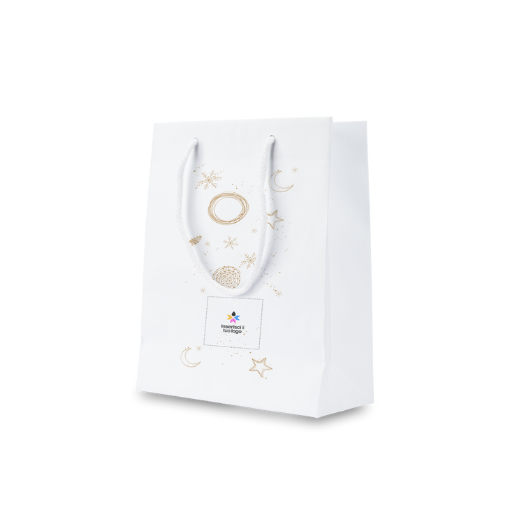 Shoppre in carta Lux sealing bianco Natale- Printcentral - - -