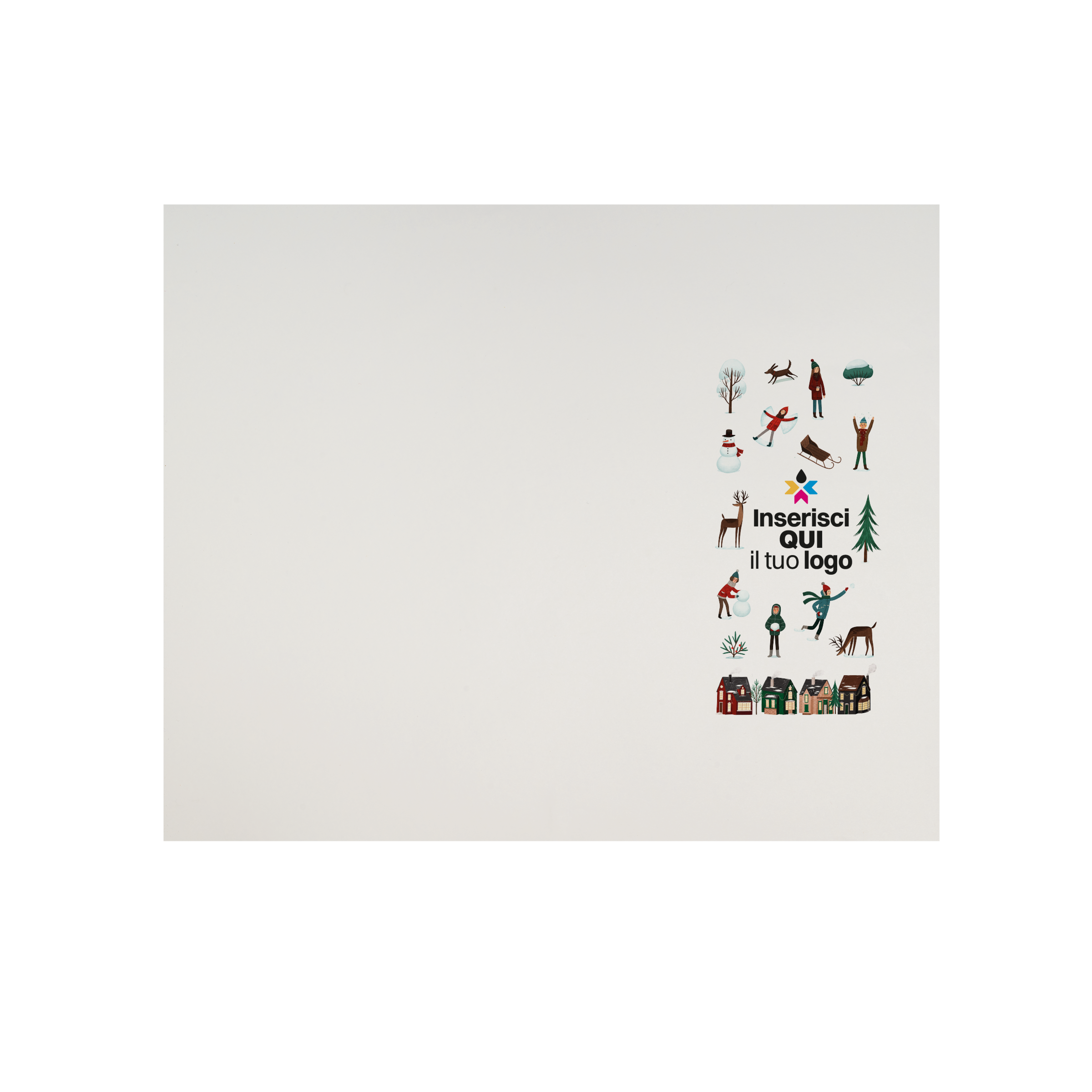 Tovagliette in carta bianco Natale- Printcentral - - -