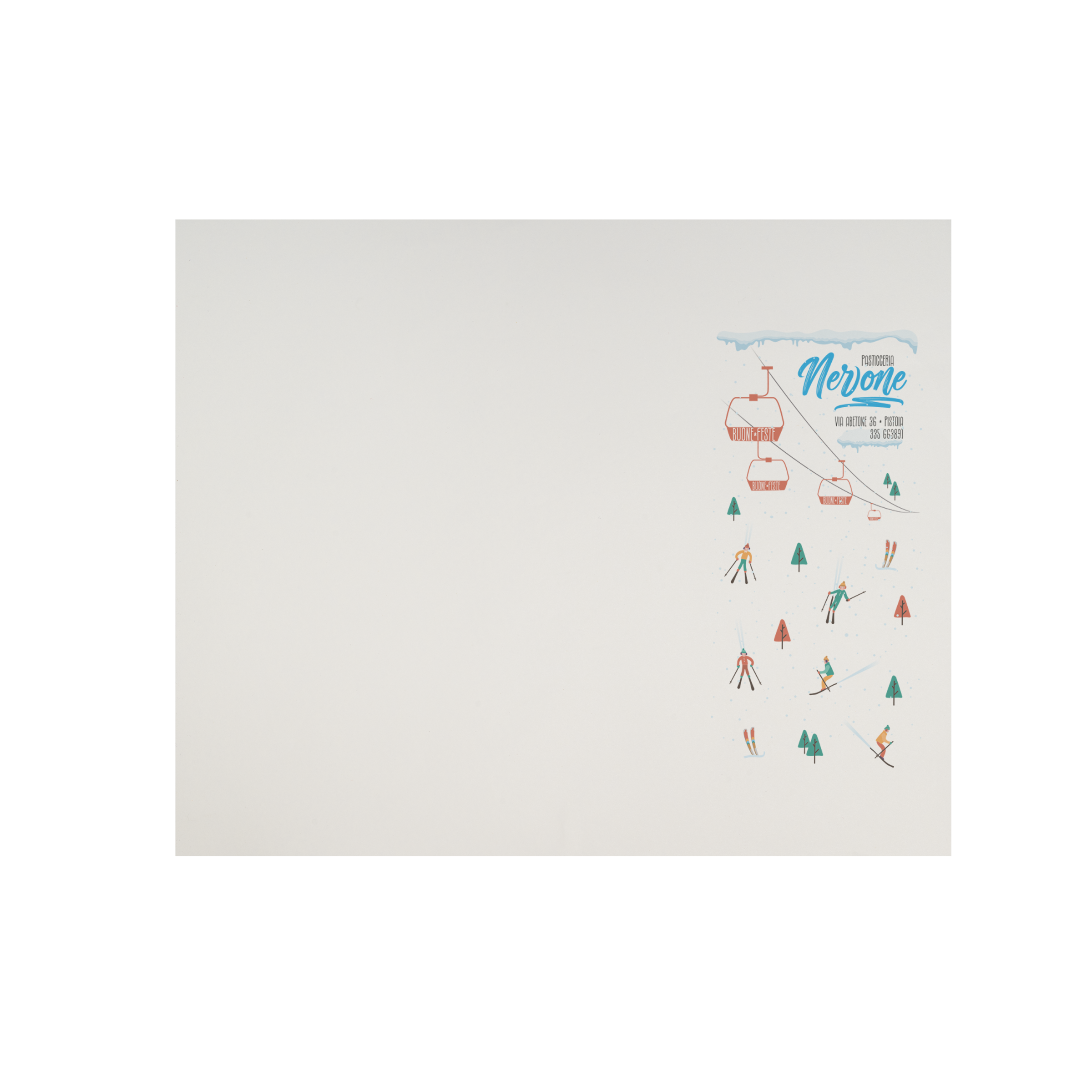 Tovagliette in carta bianco Natale- Printcentral - - -