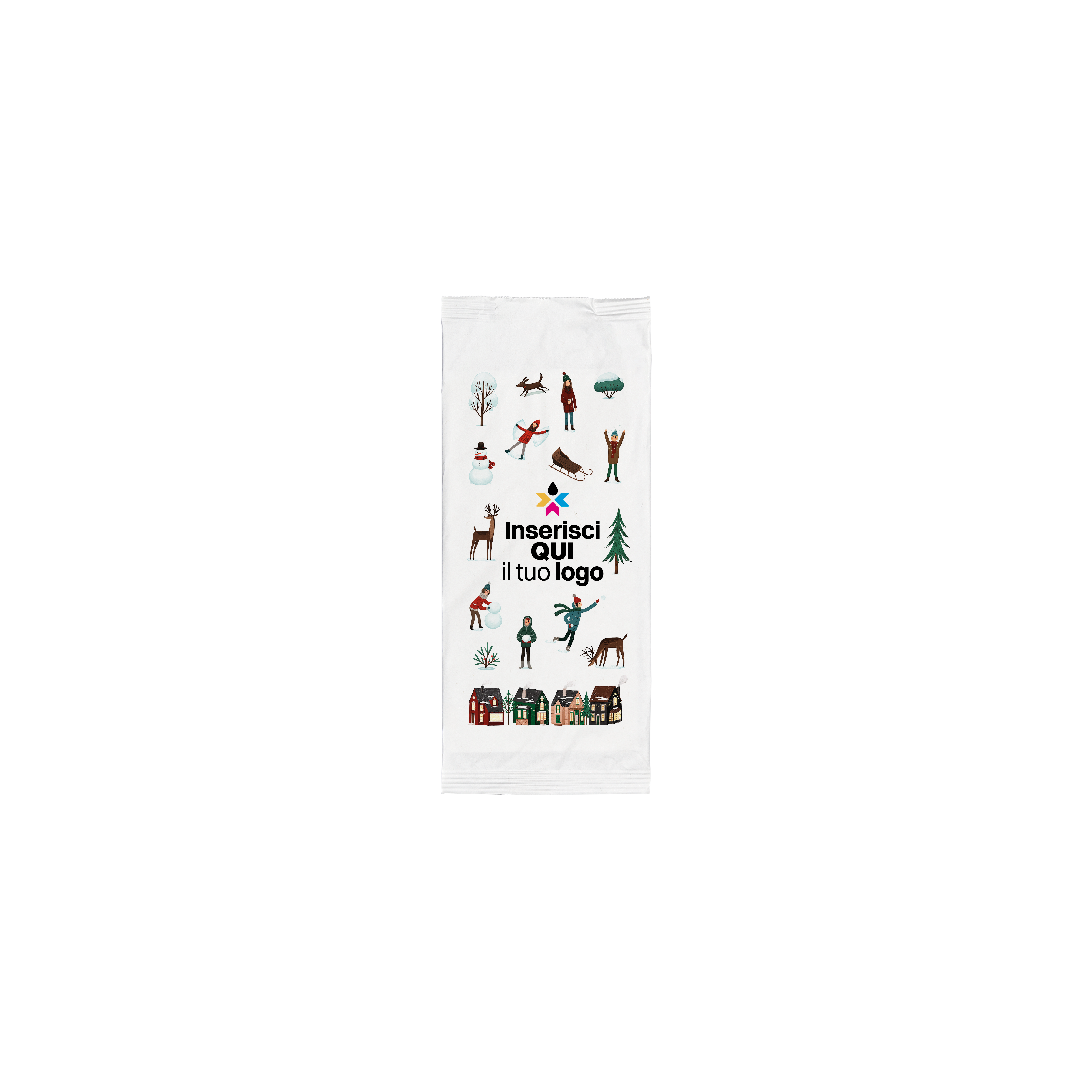 Portaposate bianco Natale- Printcentral - - -