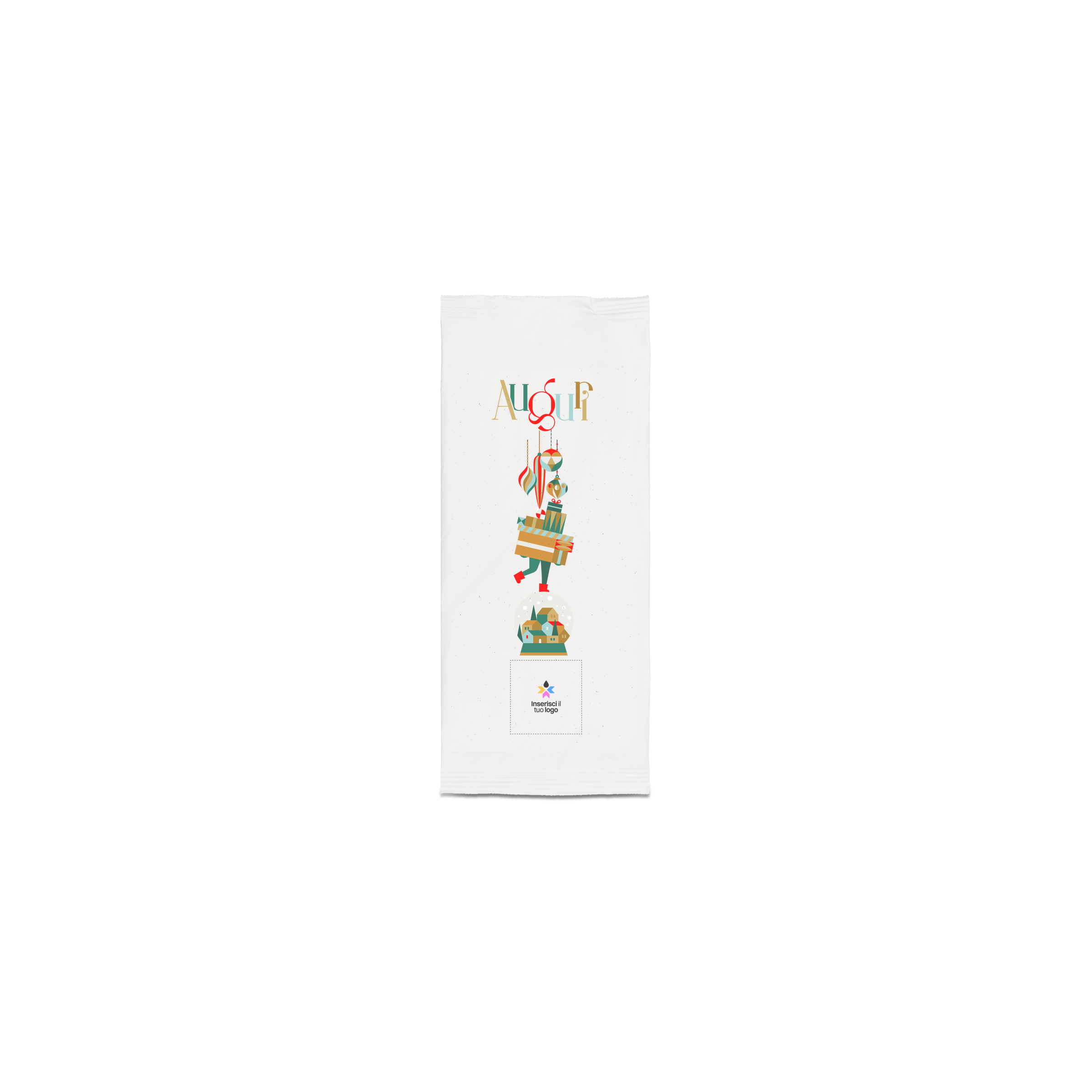 Portaposate bianco Natale- Printcentral - - -