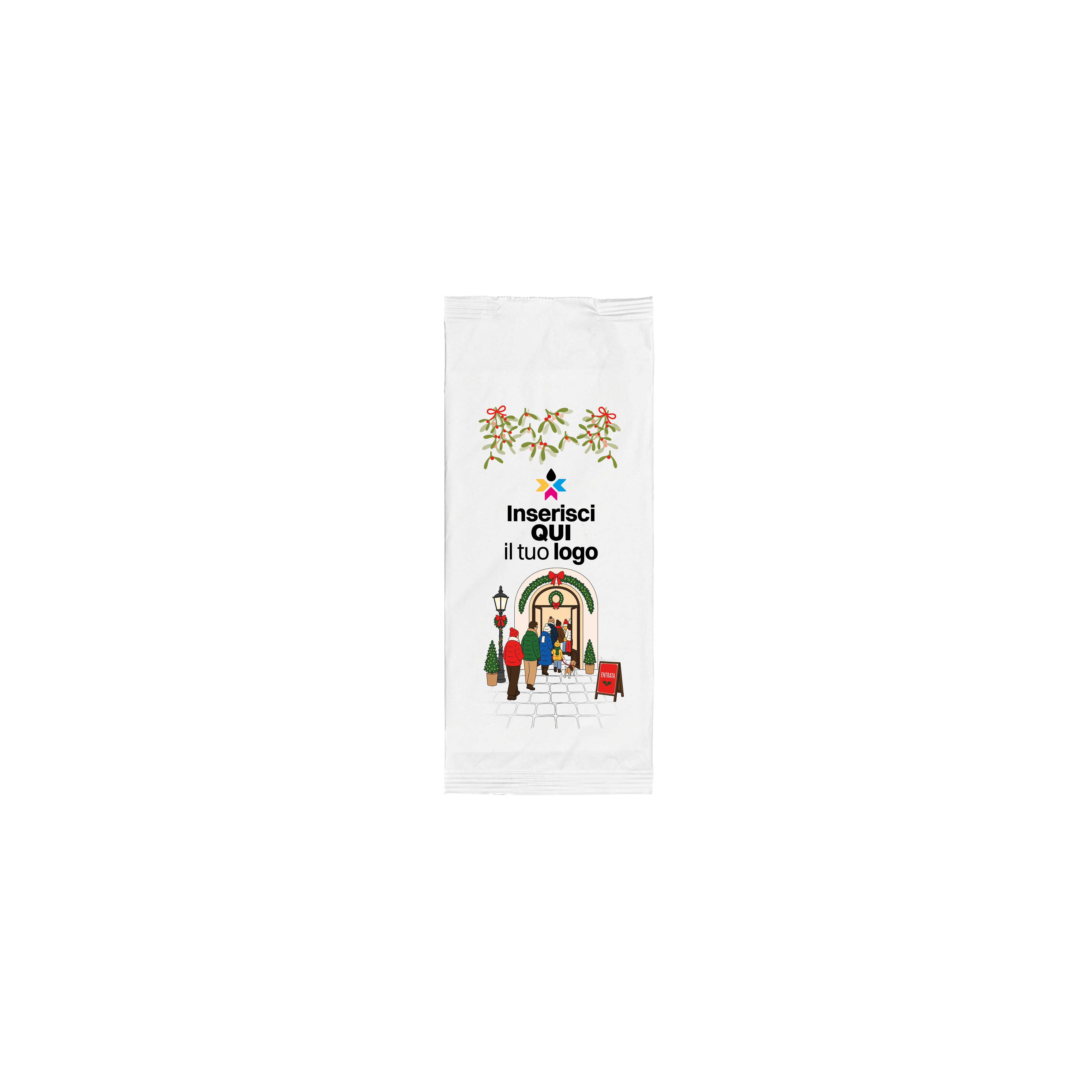Portaposate bianco Natale- Printcentral - - -