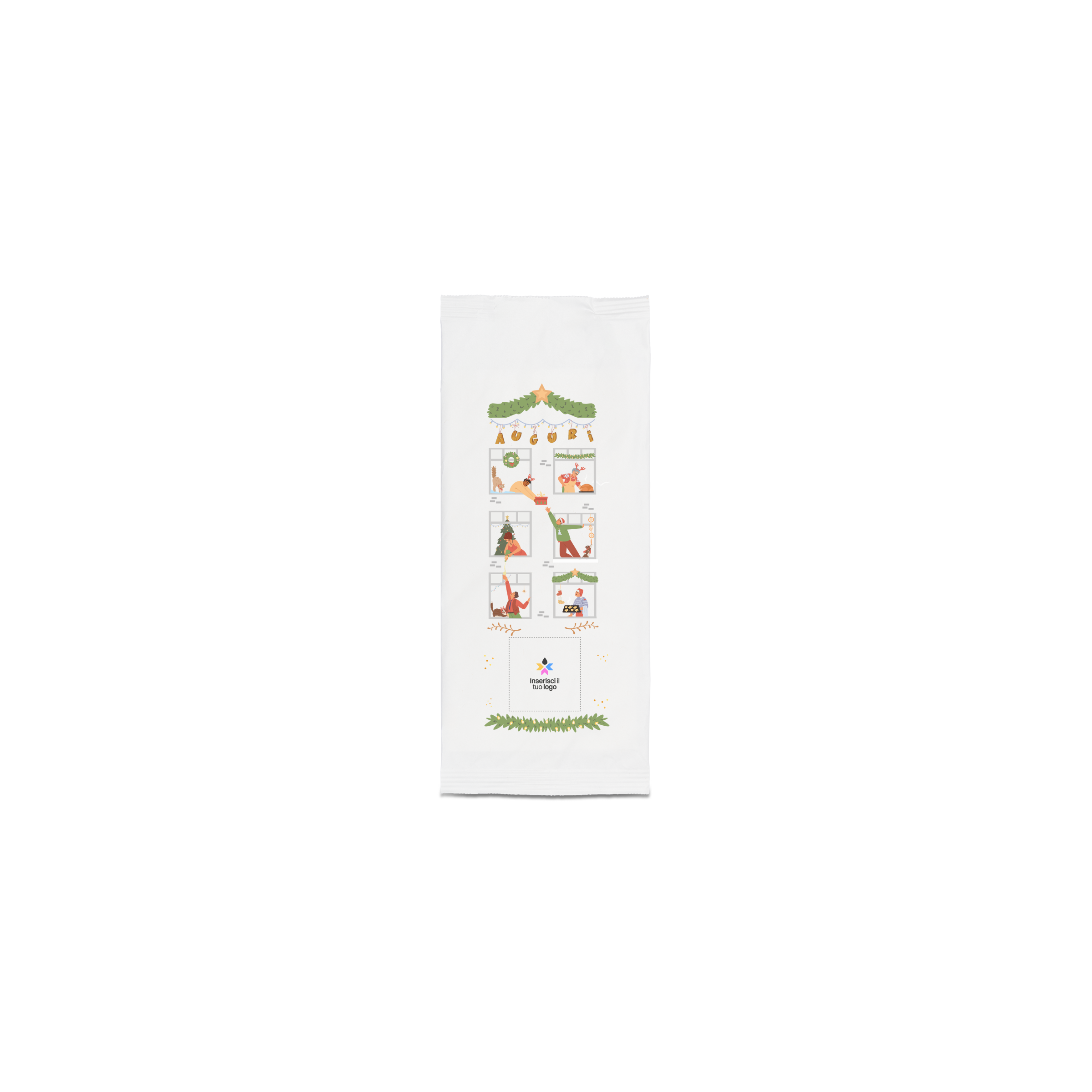 Portaposate bianco Natale- Printcentral - - -
