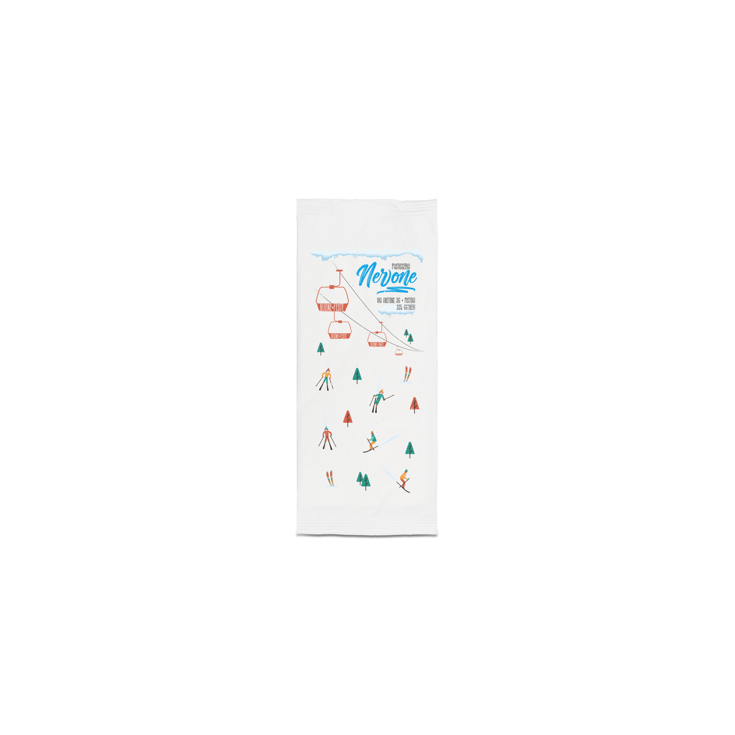 Portaposate bianco Natale- Printcentral - - -