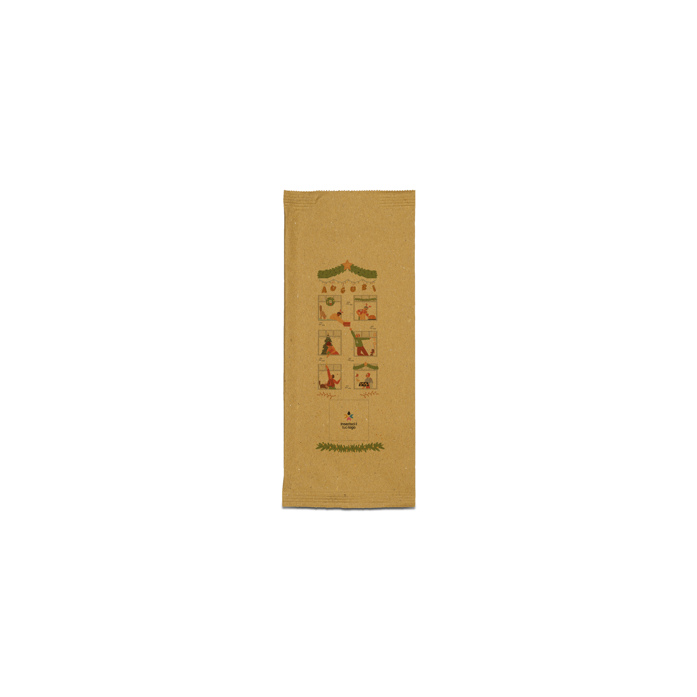 Portaposate paglia Natale- Printcentral - - -