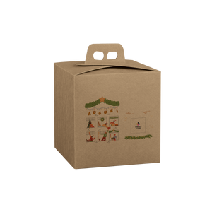 Scatole porta panettone quadrella avana- Printcentral - - -