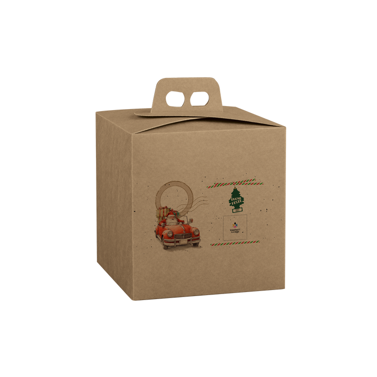 Scatole porta panettone quadrella avana- Printcentral - - -