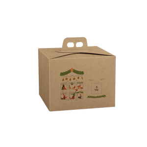 Scatole porta panettone quadrella avana- Printcentral - - -