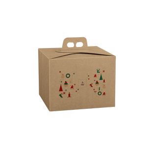 Scatole porta panettone quadrella avana- Printcentral - - -