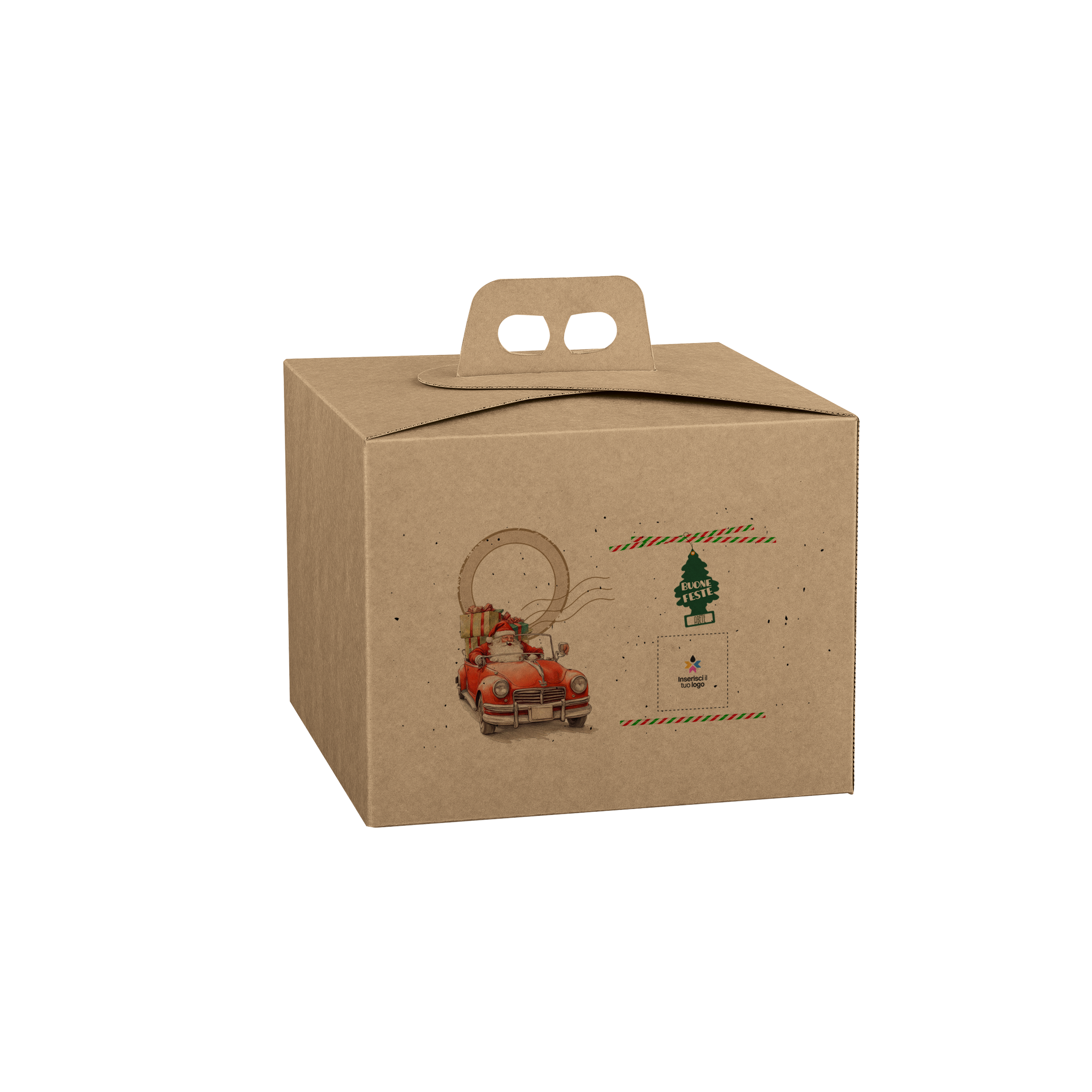 Scatole porta panettone quadrella avana- Printcentral - - -