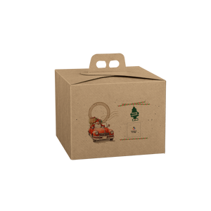 Scatole porta panettone quadrella avana- Printcentral - - -