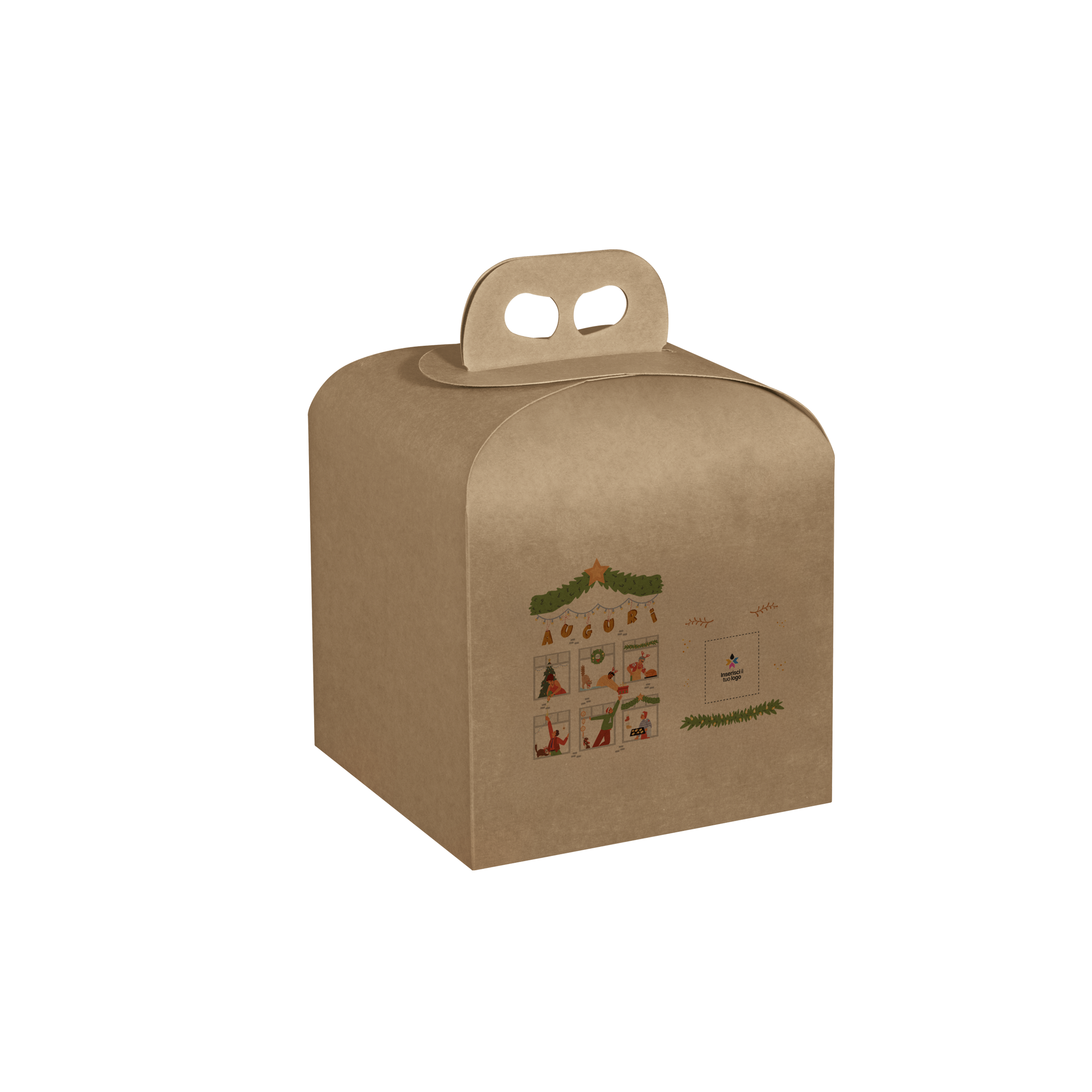 Scatole porta panettone avana- Printcentral - - -