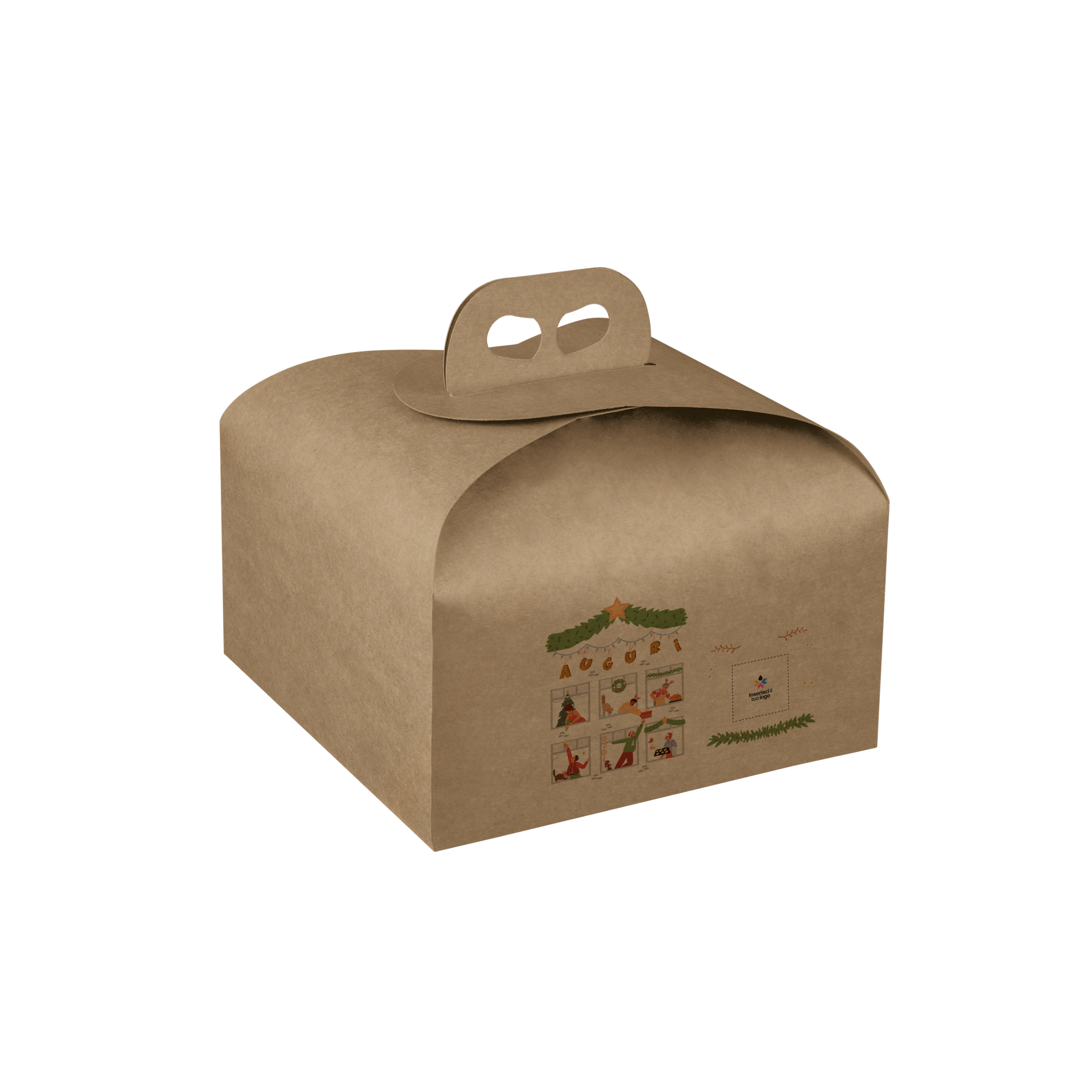 Scatole porta panettone avana- Printcentral - - -