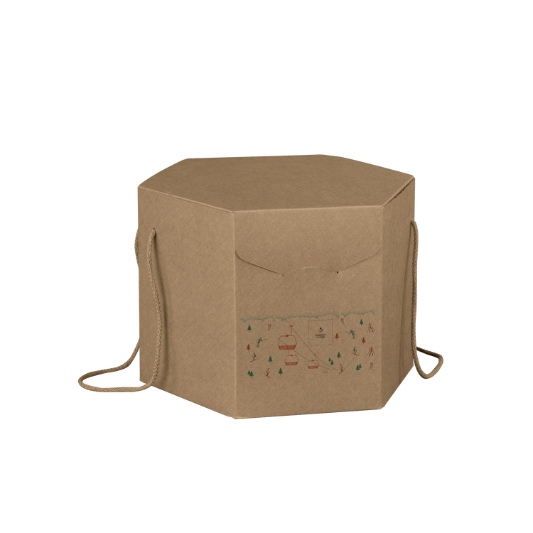 Scatole porta panettone esagonali avana- Printcentral - - -