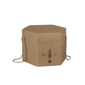 Scatole porta panettone esagonali avana- Printcentral - - -