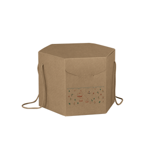 Scatole porta panettone esagonali avana- Printcentral - - -