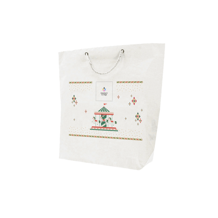 Shopper in carta bianco Cuba Bags Natale- Printcentral - - -