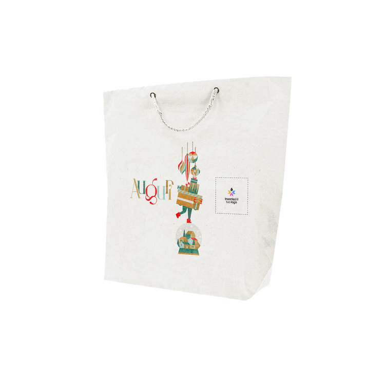 Shopper in carta bianco Cuba Bags Natale- Printcentral - - -
