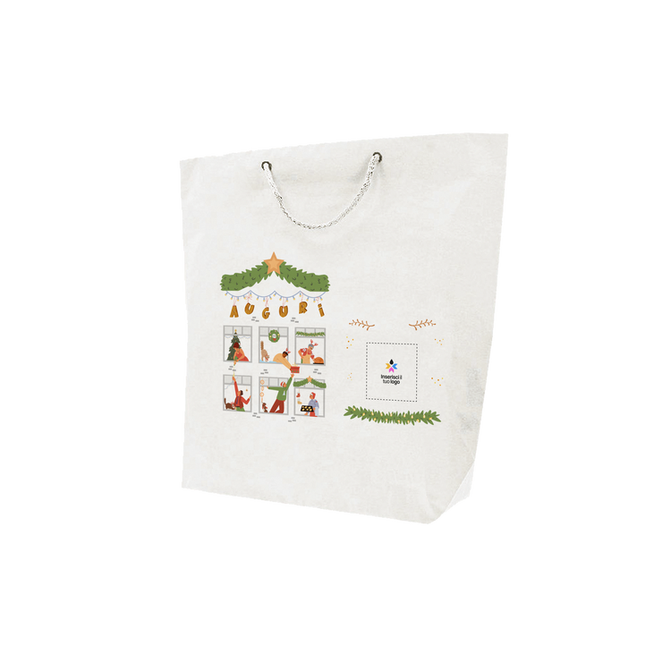 Shopper in carta bianco Cuba Bags Natale- Printcentral - - -