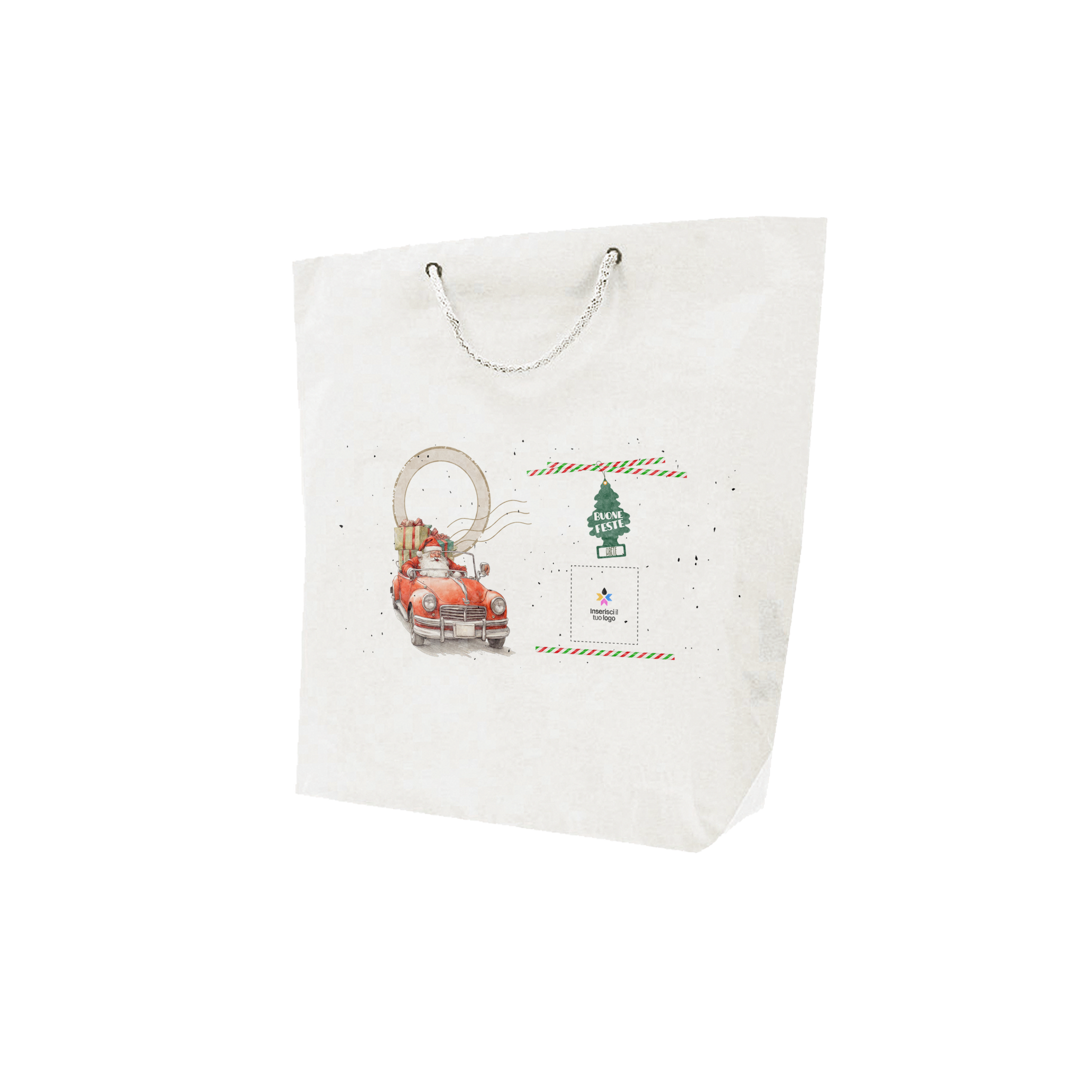Shopper in carta bianco Cuba Bags Natale- Printcentral - - -