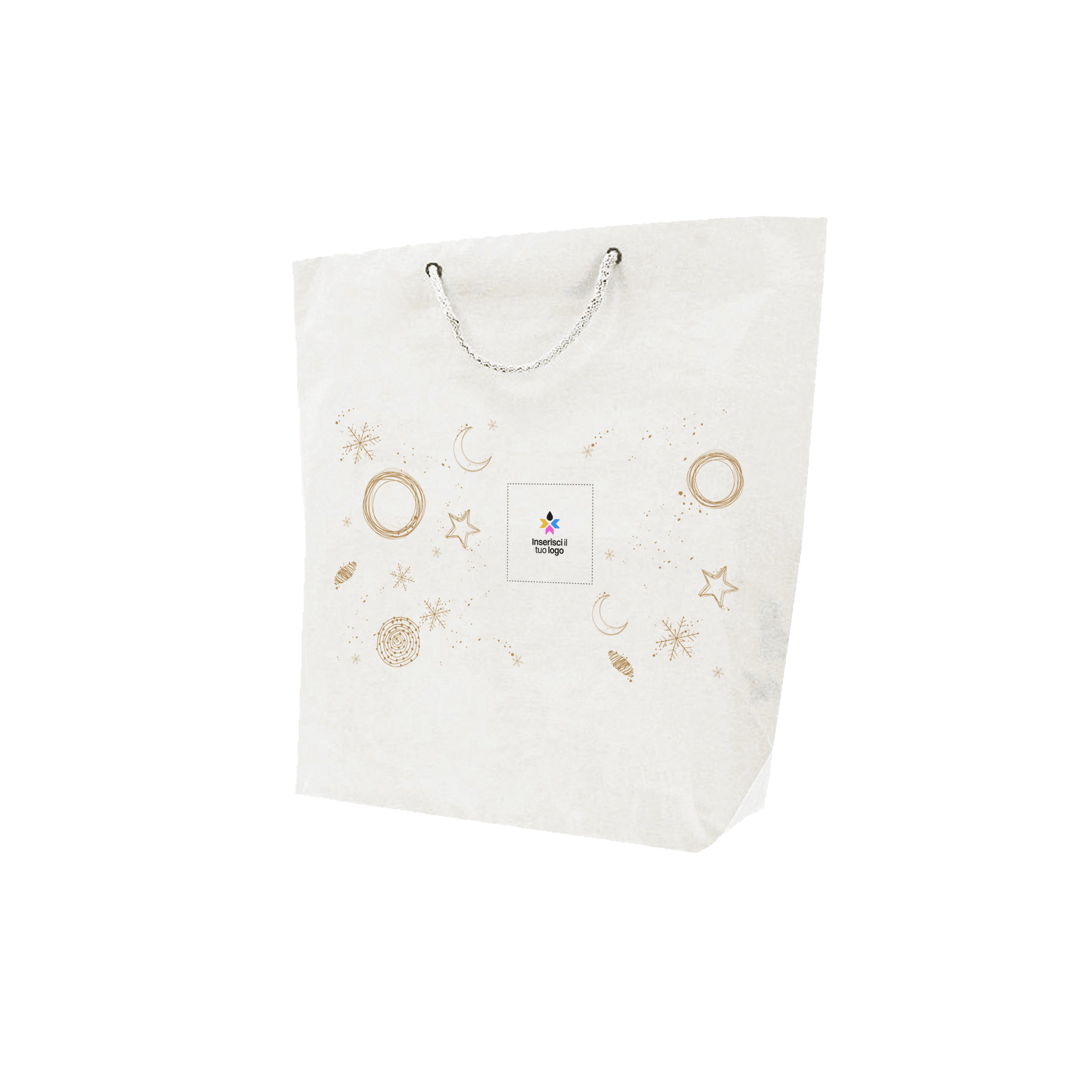 Shopper in carta bianco Cuba Bags Natale- Printcentral - - -