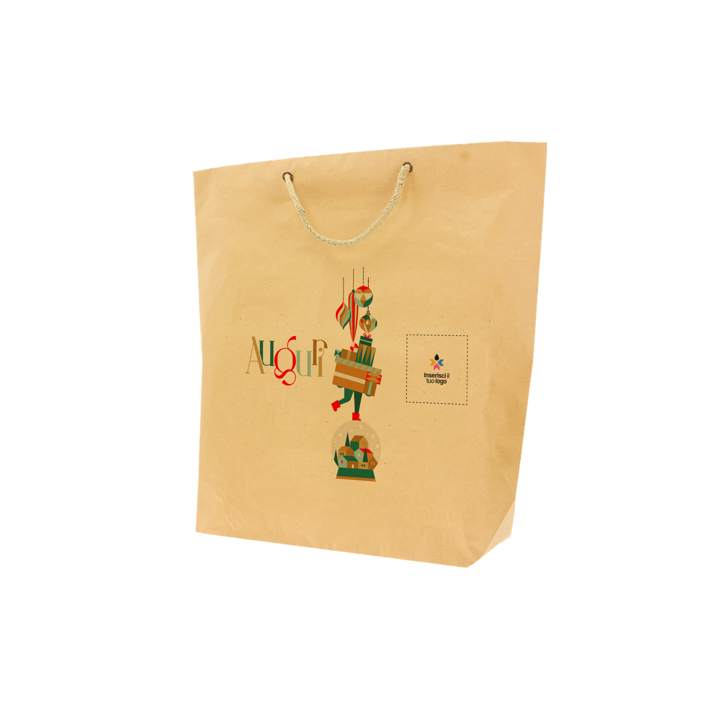 Shopper in carta avana Cuba Bags Natale- Printcentral - - -