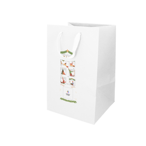 Shopper in carta Lux porta panettone bianco Natale- Printcentral - - -