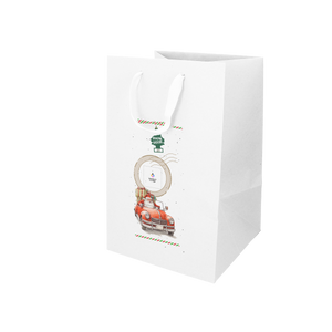 Shopper in carta Lux porta panettone bianco Natale- Printcentral - - -