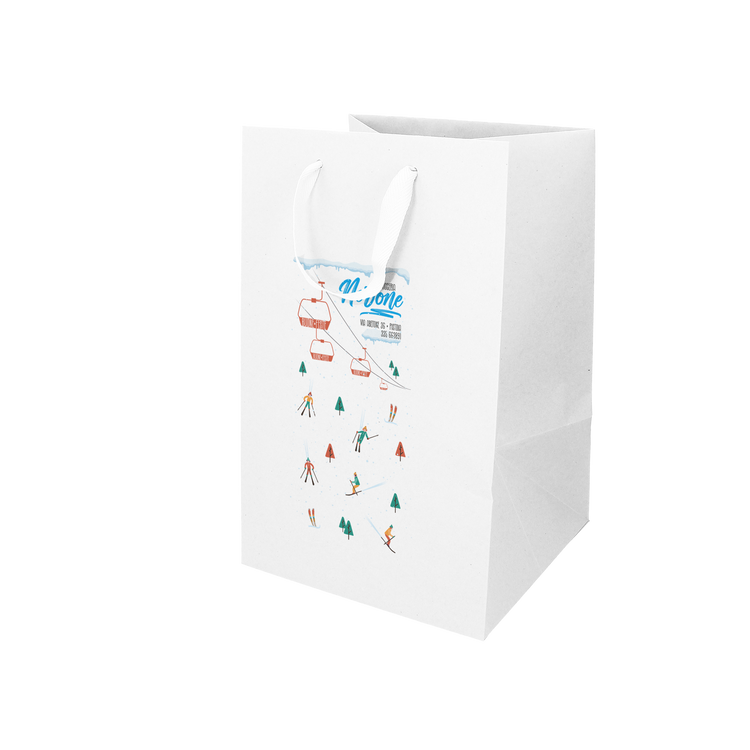Shopper in carta Lux porta panettone bianco Natale- Printcentral - - -