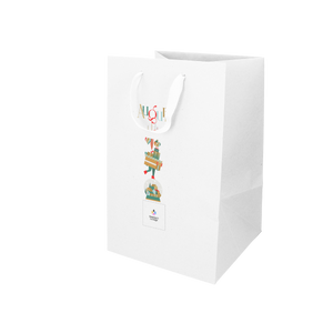 Shopper in carta Lux porta panettone bianco Natale- Printcentral - - -