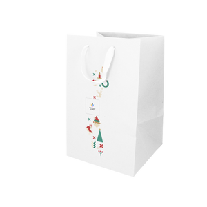 Shopper in carta Lux porta panettone bianco Natale- Printcentral - - -