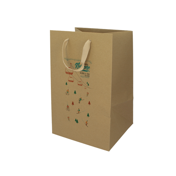 Shopper in carta Lux porta panettone avana Natale- Printcentral - - -