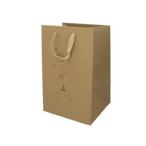 Shopper in carta Lux porta panettone avana Natale- Printcentral - - -