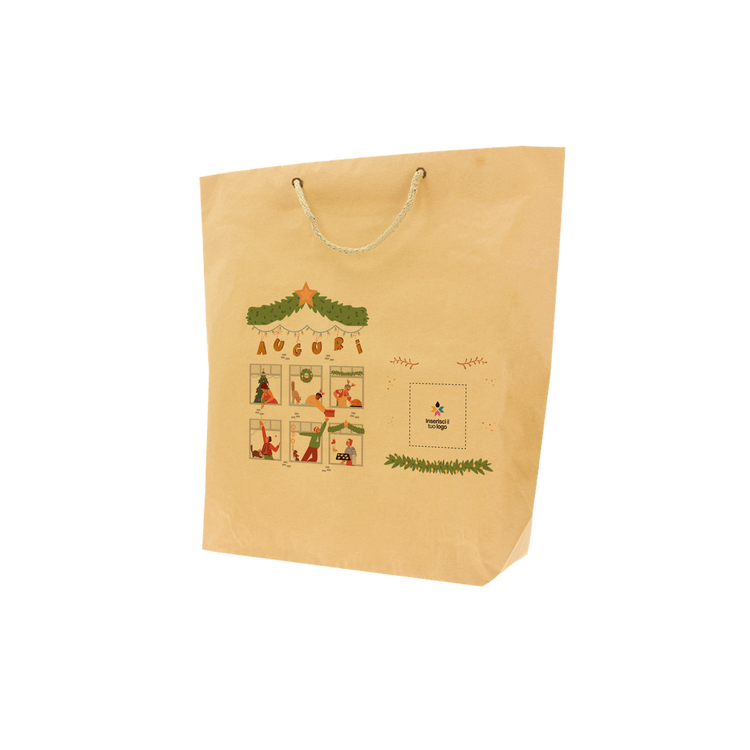 Shopper in carta avana Cuba Bags Natale- Printcentral - - -