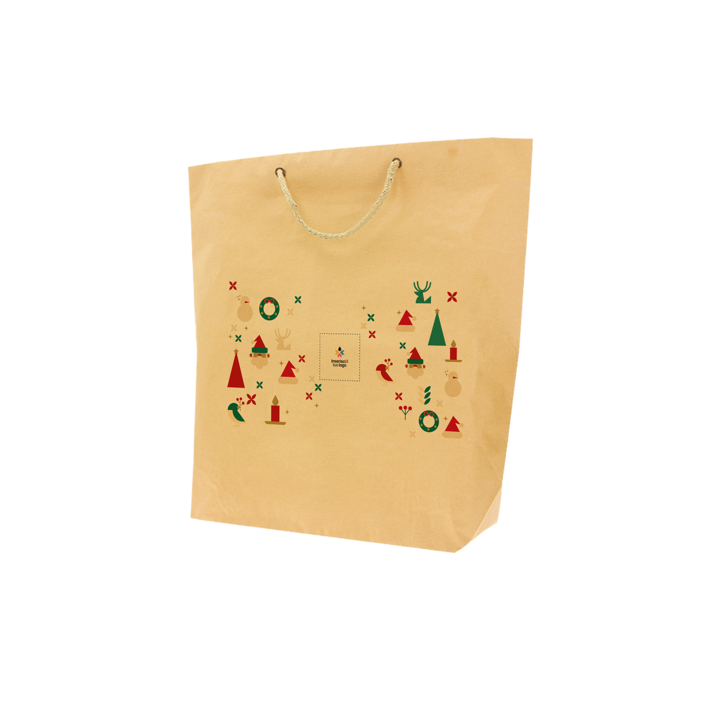 Shopper in carta avana Cuba Bags Natale- Printcentral - - -