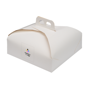 Scatole porta torta Standard bianco naturale- Printcentral - - -