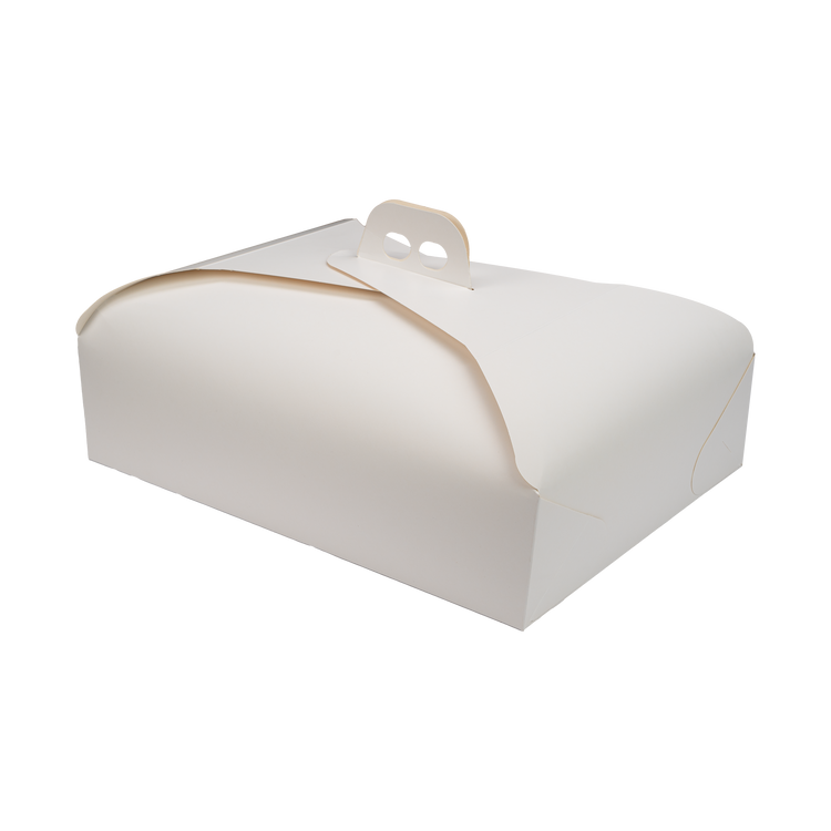 Scatole porta torta Rettangolari bianco naturale- Printcentral - - -