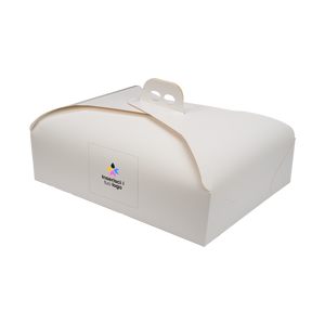 Scatole porta torta Rettangolari bianco naturale- Printcentral - - -