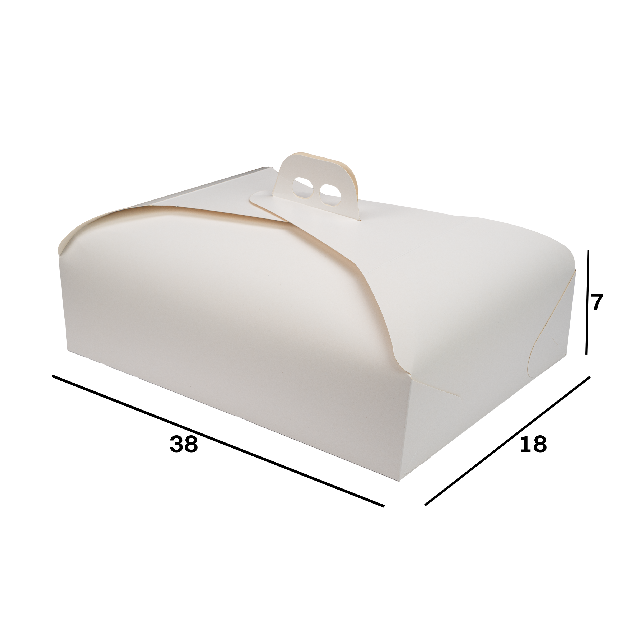 Scatole porta torta Rettangolari bianco naturale- Printcentral - - -
