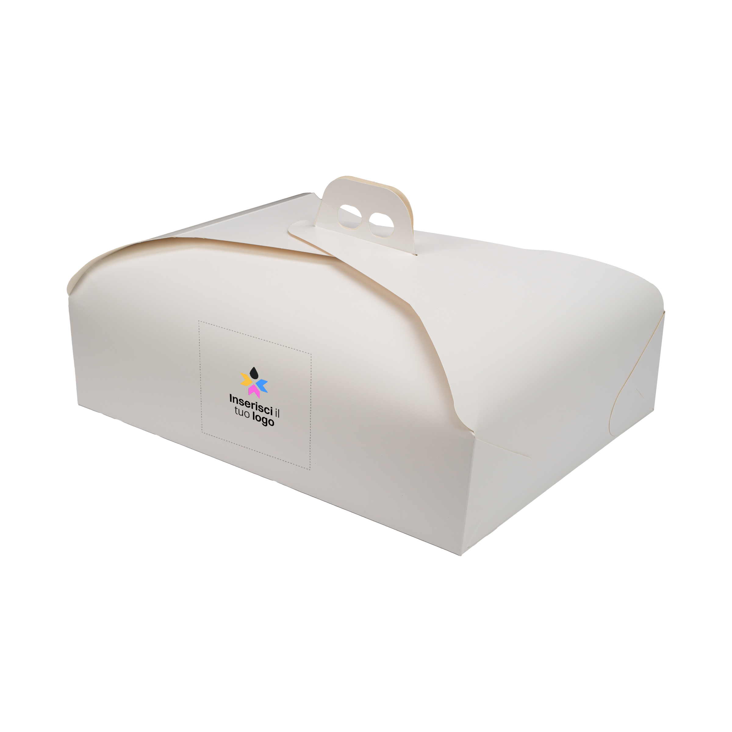 Scatole porta torta Rettangolari bianco naturale- Printcentral - - -