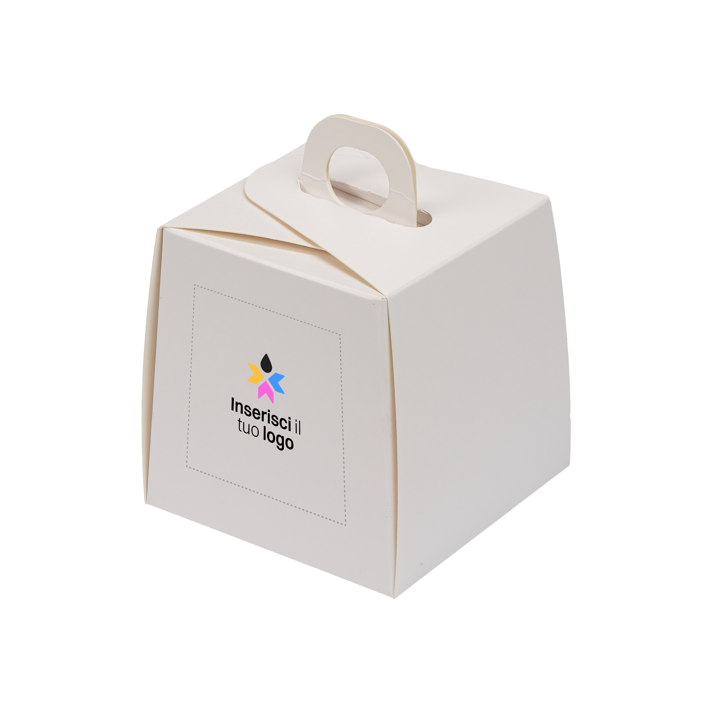 Scatole porta torta Monoporzione bianco naturale- Printcentral - - -