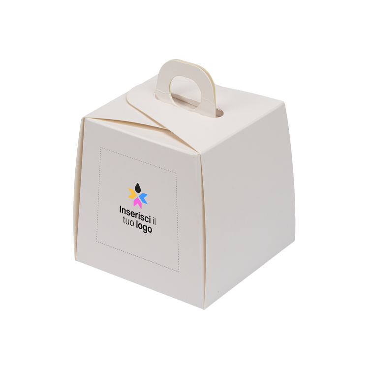 Scatole porta torta Monoporzione bianco naturale- Printcentral - - -