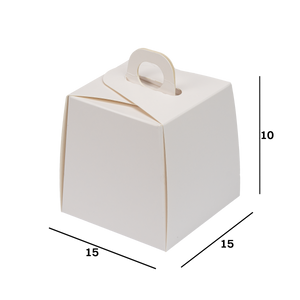 Scatole porta torta Monoporzione bianco naturale- Printcentral - - -
