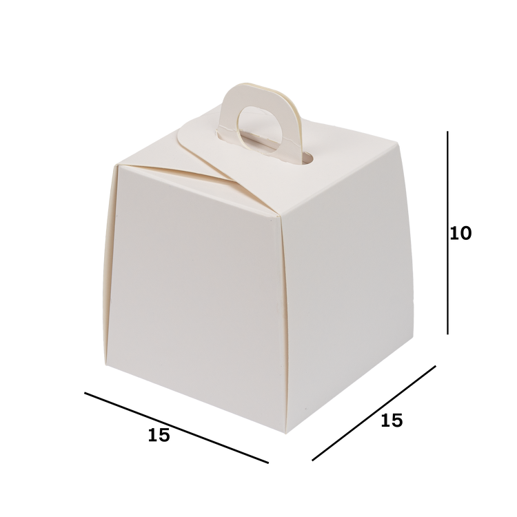 Scatole porta torta Monoporzione bianco naturale- Printcentral - - -
