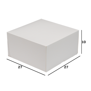 Scatole porta torta Francesi bianco naturale Natale- Printcentral - - -