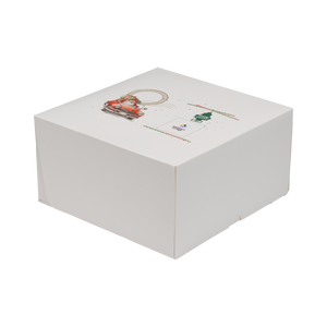 Scatole porta torta Francesi bianco naturale Natale- Printcentral - - -